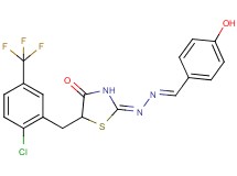 4-hydroxybenzaldehyde {5-[2-chloro-5-(trifluoromethyl)benzyl]-4-oxo-1,3-thiazolidin-2-ylidene}hydrazone