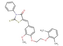5-{4-[2-(2,6-dimethylphenoxy)ethoxy]-3-methoxybenzylidene}-3-phenyl-2-thioxo-1,3-thiazolidin-4-one