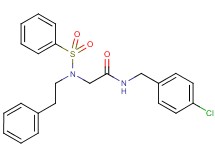N~1~-(4-chlorobenzyl)-N~2~-(2-phenylethyl)-N~2~-(phenylsulfonyl)glycinamide