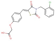(4-{[3-(2-chlorobenzyl)-2,4-dioxo-1,3-thiazolidin-5-ylidene]methyl}phenoxy)acetic acid