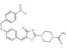 2-(4-acetyl-1-piperazinyl)-5-{4-[(4-nitrobenzyl)oxy]benzylidene}-1,3-thiazol-4(5H)-one