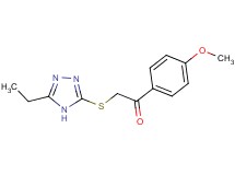 2-[(5-ethyl-4H-1,2,4-triazol-3-yl)thio]-1-(4-methoxyphenyl)ethanone