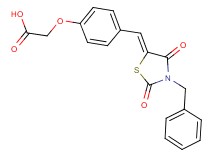 {4-[(3-benzyl-2,4-dioxo-1,3-thiazolidin-5-ylidene)methyl]phenoxy}acetic acid