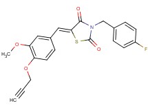 3-(4-fluorobenzyl)-5-[3-methoxy-4-(2-propyn-1-yloxy)benzylidene]-1,3-thiazolidine-2,4-dione