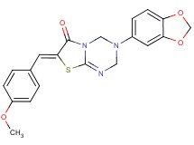 3-(1,3-benzodioxol-5-yl)-7-(4-methoxybenzylidene)-3,4-dihydro-2H-[1,3]thiazolo[3,2-a][1,3,5]triazin-6(7H)-one