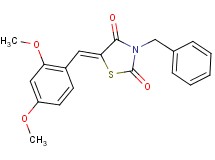 3-benzyl-5-(2,4-dimethoxybenzylidene)-1,3-thiazolidine-2,4-dione