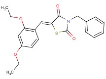 3-benzyl-5-(2,4-diethoxybenzylidene)-1,3-thiazolidine-2,4-dione