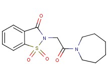 2-[2-(1-azepanyl)-2-oxoethyl]-1,2-benzisothiazol-3(2H)-one 1,1-dioxide