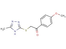 1-(4-methoxyphenyl)-2-[(5-methyl-4H-1,2,4-triazol-3-yl)thio]ethanone