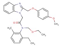 N-(ethoxymethyl)-N-(2-ethyl-6-methylphenyl)-2-{2-[(4-methoxyphenoxy)methyl]-1H-benzimidazol-1-yl}acetamide