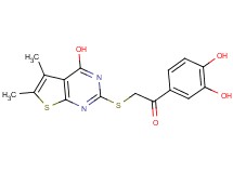 1-(3,4-dihydroxyphenyl)-2-[(4-hydroxy-5,6-dimethylthieno[2,3-d]pyrimidin-2-yl)thio]ethanone