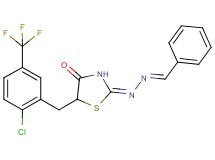 benzaldehyde {5-[2-chloro-5-(trifluoromethyl)benzyl]-4-oxo-1,3-thiazolidin-2-ylidene}hydrazone