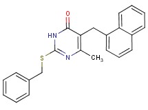 2-(benzylthio)-6-methyl-5-(1-naphthylmethyl)-4(3H)-pyrimidinone