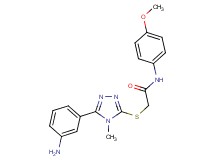 2-{[5-(3-aminophenyl)-4-methyl-4H-1,2,4-triazol-3-yl]thio}-N-(4-methoxyphenyl)acetamide