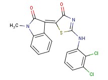 3-[2-[(2,3-dichlorophenyl)amino]-4-oxo-1,3-thiazol-5(4H)-ylidene]-1-methyl-1,3-dihydro-2H-indol-2-one