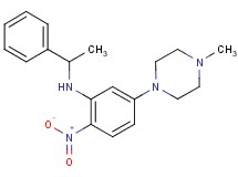5-(4-methyl-1-piperazinyl)-2-nitro-N-(1-phenylethyl)aniline