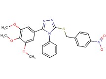 3-[(4-nitrobenzyl)thio]-4-phenyl-5-(3,4,5-trimethoxyphenyl)-4H-1,2,4-triazole