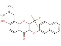 8-[(dimethylamino)methyl]-7-hydroxy-3-(2-naphthyloxy)-2-(trifluoromethyl)-4H-chromen-4-one