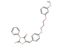 5-{4-[3-(3-methoxyphenoxy)propoxy]benzylidene}-3-phenyl-2-thioxo-1,3-thiazolidin-4-one