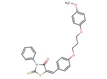 5-{4-[3-(4-methoxyphenoxy)propoxy]benzylidene}-3-phenyl-2-thioxo-1,3-thiazolidin-4-one