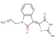 1-allyl-3-(2-imino-4-oxo-1,3-thiazolidin-5-ylidene)-1,3-dihydro-2H-indol-2-one