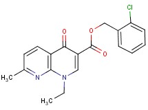 2-chlorobenzyl 1-ethyl-7-methyl-4-oxo-1,4-dihydro-1,8-naphthyridine-3-carboxylate
