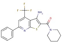 6-phenyl-2-(1-piperidinylcarbonyl)-4-(trifluoromethyl)thieno[2,3-b]pyridin-3-amine