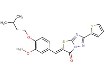 5-[3-methoxy-4-(3-methylbutoxy)benzylidene]-2-(2-thienyl)[1,3]thiazolo[3,2-b][1,2,4]triazol-6(5H)-one