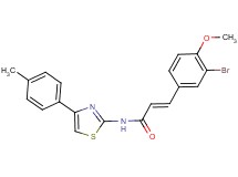 3-(3-bromo-4-methoxyphenyl)-N-[4-(4-methylphenyl)-1,3-thiazol-2-yl]acrylamide