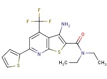 3-amino-N,N-diethyl-6-(2-thienyl)-4-(trifluoromethyl)thieno[2,3-b]pyridine-2-carboxamide