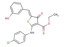 ethyl 2-[(4-chlorophenyl)amino]-5-(3-hydroxybenzylidene)-4-oxo-4,5-dihydro-3-thiophenecarboxylate