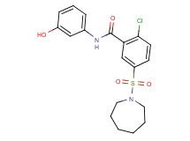 5-(1-azepanylsulfonyl)-2-chloro-N-(3-hydroxyphenyl)benzamide