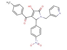 3-hydroxy-4-(4-methylbenzoyl)-5-(4-nitrophenyl)-1-(3-pyridinylmethyl)-1,5-dihydro-2H-pyrrol-2-one