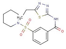 N-(5-ethyl-1,3,4-thiadiazol-2-yl)-3-(1-piperidinylsulfonyl)benzamide