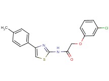 2-(3-chlorophenoxy)-N-[4-(4-methylphenyl)-1,3-thiazol-2-yl]acetamide