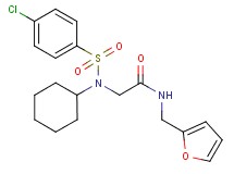 N~2~-[(4-chlorophenyl)sulfonyl]-N~2~-cyclohexyl-N~1~-(2-furylmethyl)glycinamide