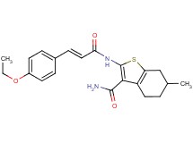 2-{[3-(4-ethoxyphenyl)acryloyl]amino}-6-methyl-4,5,6,7-tetrahydro-1-benzothiophene-3-carboxamide