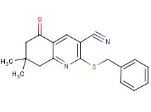 2-(benzylthio)-7,7-dimethyl-5-oxo-5,6,7,8-tetrahydro-3-quinolinecarbonitrile