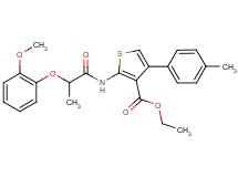 ethyl 2-{[2-(2-methoxyphenoxy)propanoyl]amino}-4-(4-methylphenyl)-3-thiophenecarboxylate