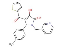 3-hydroxy-5-(4-methylphenyl)-1-(3-pyridinylmethyl)-4-(2-thienylcarbonyl)-1,5-dihydro-2H-pyrrol-2-one