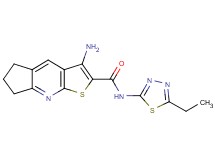 3-amino-N-(5-ethyl-1,3,4-thiadiazol-2-yl)-6,7-dihydro-5H-cyclopenta[b]thieno[3,2-e]pyridine-2-carboxamide