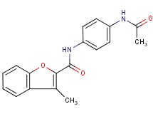 N-[4-(acetylamino)phenyl]-3-methyl-1-benzofuran-2-carboxamide