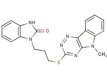 1-{3-[(5-methyl-5H-[1,2,4]triazino[5,6-b]indol-3-yl)thio]propyl}-1,3-dihydro-2H-benzimidazol-2-one