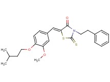 5-[3-methoxy-4-(3-methylbutoxy)benzylidene]-3-(2-phenylethyl)-2-thioxo-1,3-thiazolidin-4-one