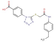 4-[5-({2-[(4-ethylphenyl)amino]-2-oxoethyl}thio)-1H-tetrazol-1-yl]benzoic acid