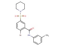 2-bromo-N-(3-methylphenyl)-5-(1-piperidinylsulfonyl)benzamide