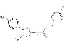3-(4-chlorophenyl)-N-[5-methyl-4-(4-methylphenyl)-1,3-thiazol-2-yl]acrylamide