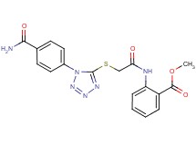 methyl 2-{[({1-[4-(aminocarbonyl)phenyl]-1H-tetrazol-5-yl}thio)acetyl]amino}benzoate