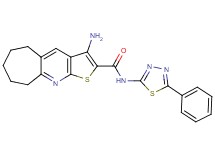 3-amino-N-(5-phenyl-1,3,4-thiadiazol-2-yl)-6,7,8,9-tetrahydro-5H-cyclohepta[b]thieno[3,2-e]pyridine-2-carboxamide