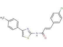 3-(4-chlorophenyl)-N-[4-(4-methylphenyl)-1,3-thiazol-2-yl]acrylamide